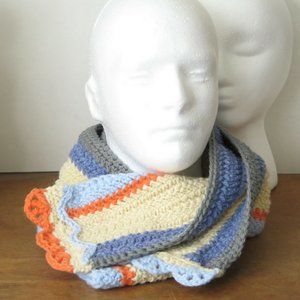 Striped Winter Scarf/Wrap/Muffler men women OOAK